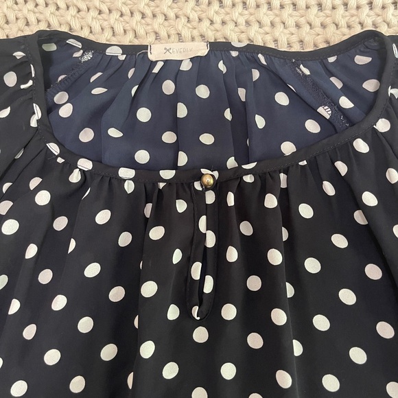 Navy Polka Dot Top - Picture 2 of 2